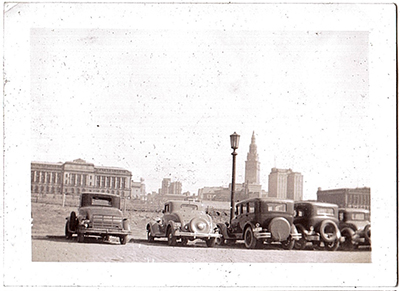 The Cleveland skyline from down by the boat pier